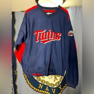Majestic Minnesota Twins pullover windbreaker size small